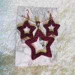 real leather large embossed floating star sets your choice of wine or gold - Image 2