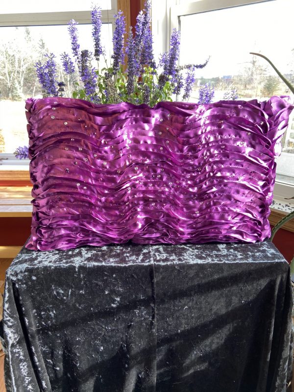 Purple Crystal Wave Accent Pillow