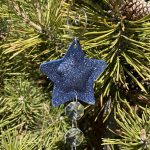 set of three faux leather puff crystal suncatcher in leopard black and navy shimmer - Image 3