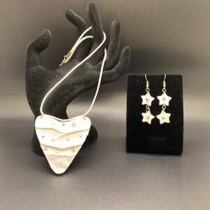 Faux Leather Crystal Bib and Star Set