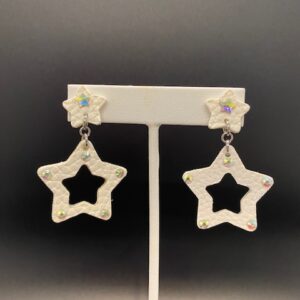 Star crystal dangle earrings